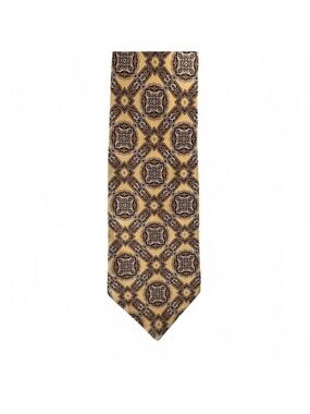 Vintage Luxury Gianfranco Ferre 100% Silk Yellow Tie Made in Italy